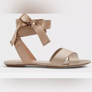 J CREW SATIN CROSS-STRAP SANDALS